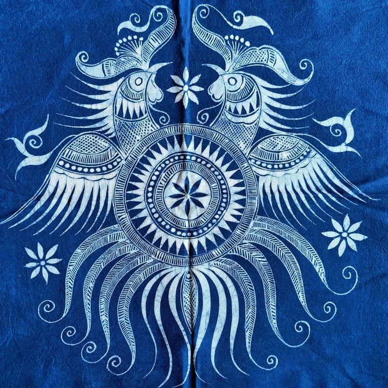 蜡染描绘